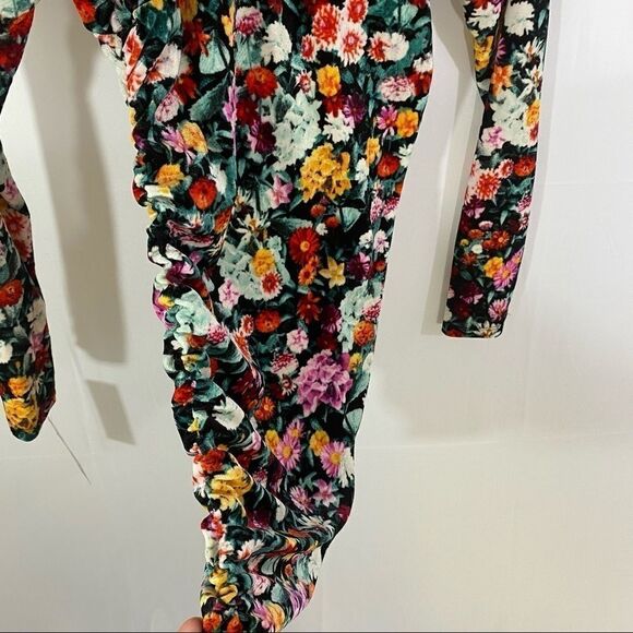 Wild Fable Multi Color Floral Velvet Mini Dress - Picture 7 of 7